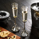 White Orchid Toasting Flute